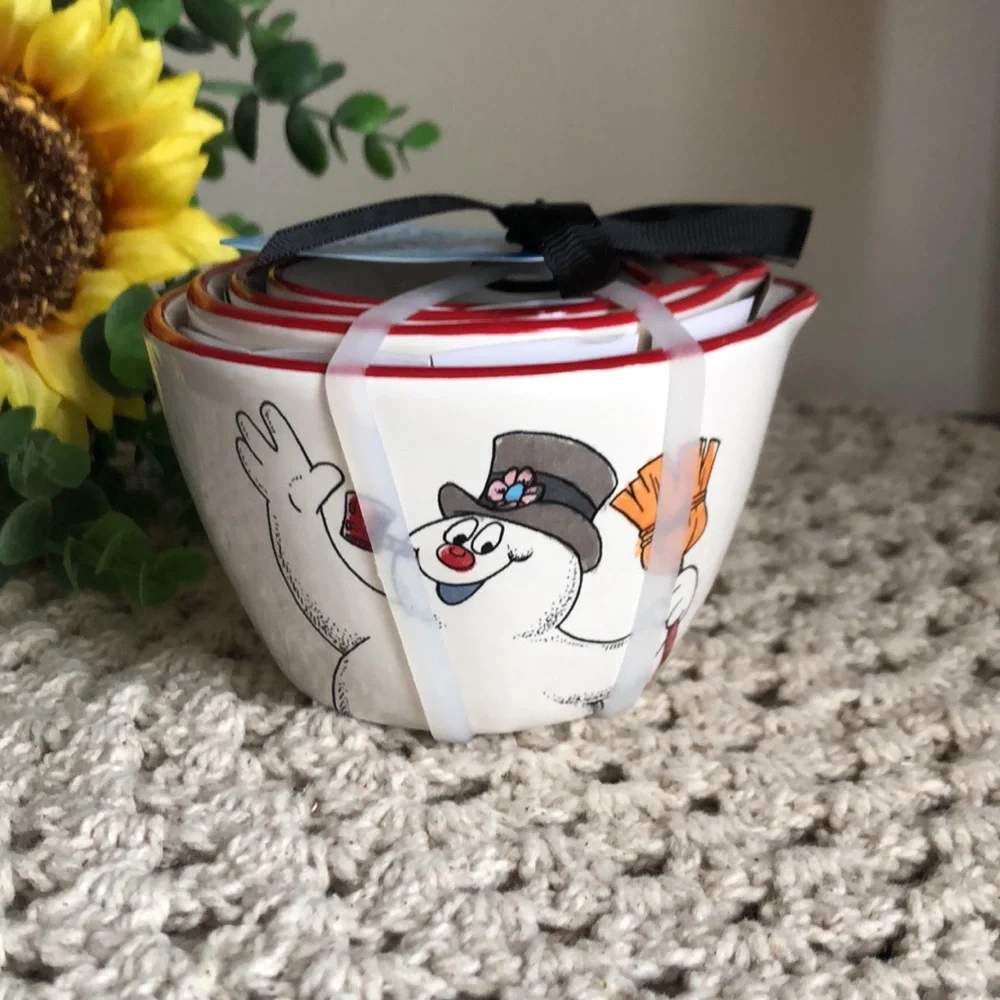 Rae Dunn FROSTY The Snowman Measuring Cup Set